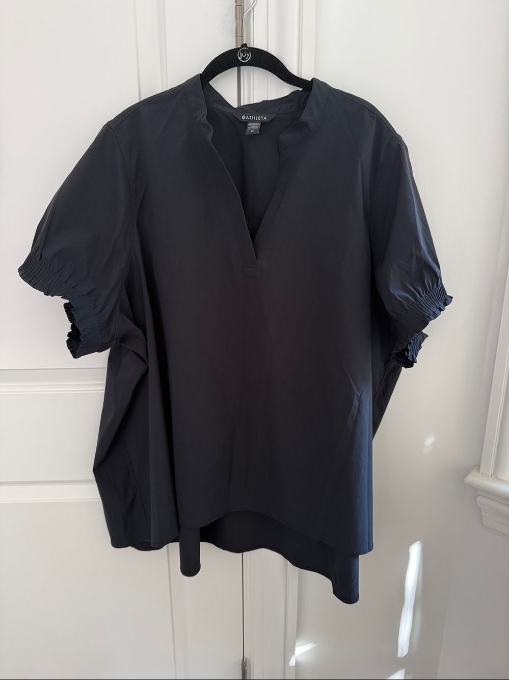 Athleta Black Levitate Poplin Tee Size 3X
